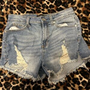 Kendall & Kylie Blue Distressed Jean Shorts